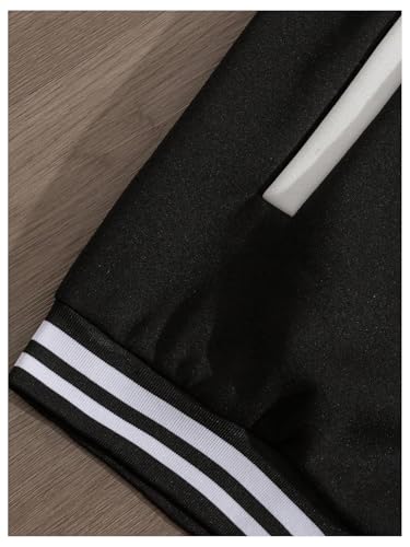 SOLY HUX Men's Varsity Jacket Color Block Letter Graphic Print Long Sleeve Casual Baseball Jacket4