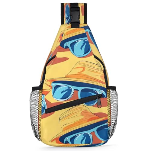 Sling Bag unisex para viaje y senderismo, 7.9x3.5x14.2 in