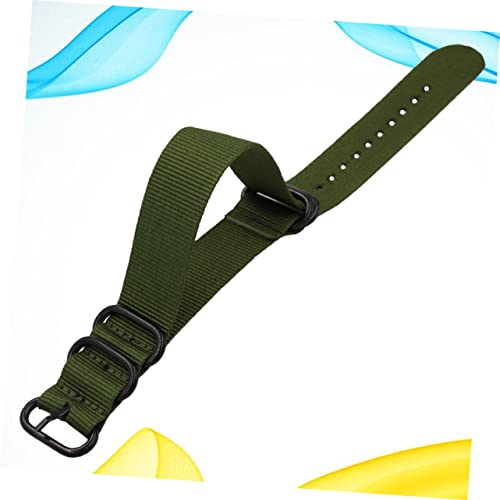 Banda de repuesto para reloj resistente y duradera de nylon verde ajustable 6