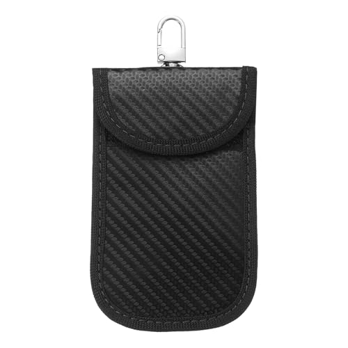 HARFINGTON Faraday Pouch for Car Keys, Faraday Bag RFID Fob Key Protector Signal Blocking Anti-Theft Case Security Cage Block Small Size, Black