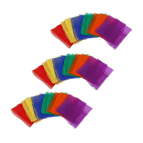 KESYOO 18pcs Silky Dance Scarves Colorful Performance Props for Juggling and Movement for Dance Random Colors Veil Scarves