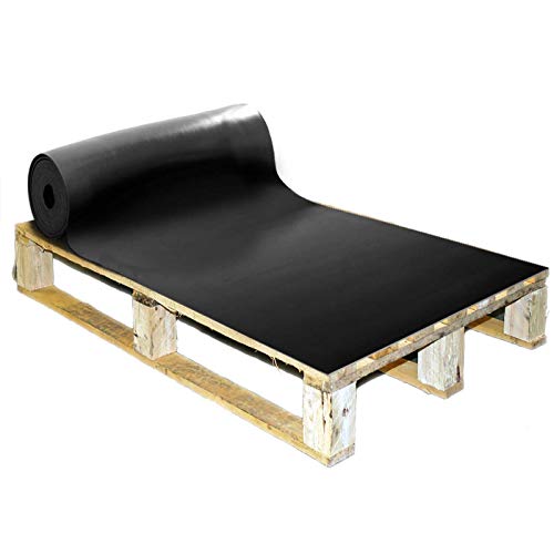KARAT Gummimatte Meterware - Gummiläufer in vielen Strukturen - Antirutschmatte - Noppenmatte - Bodenmatte - Tränenblech - Bodenbelag (SBR-Gummi - 2mm, 120 x 100 cm)