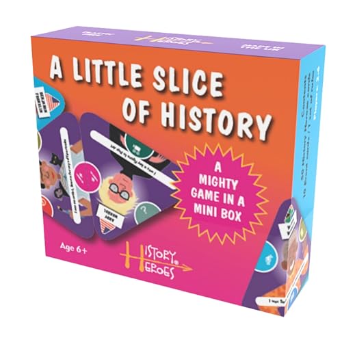 History Heroes Juego de cartas A Little Slice of History - El fantástico y divertido juego familiar para niños, niñas y adultos para todas las edades, brillante juego de bolsillo para jugar en