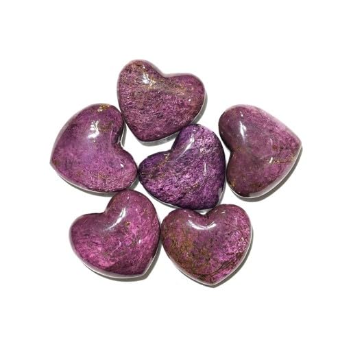 Image of Starborn Polished Purpurite Heart, size 22mm, 1 piece