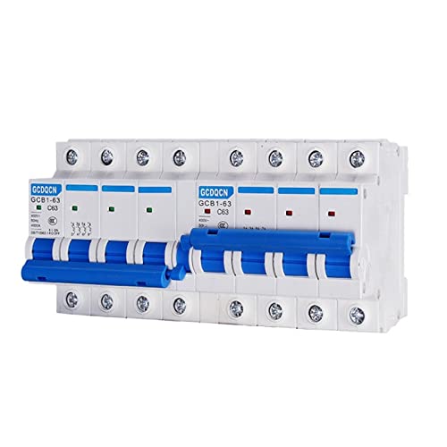 Commutateur de transfert manuel 4P+4P MTS rail Din disjoncteur 20A 400V AC