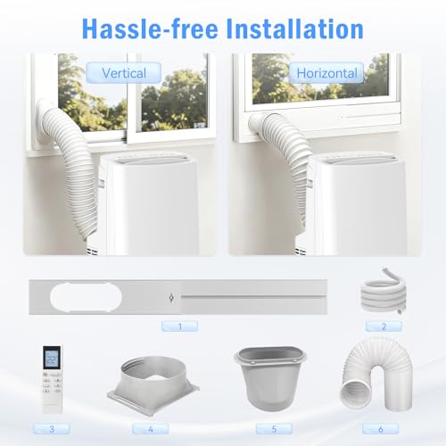 Image of 14000 BTU Portable Air Conditioners, Wi-Fi Smart Portable AC Unit, Cools Up to 700 Sq.Ft, 3-in-1 Cool /Dehumidify /Fan with Remote Control, 360 Wheels for Bedroom /Large Room