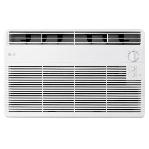 LG 5,000 BTU Window Air Conditioner, Cools 150 Sq.Ft. (10' x 15' Room Size), Quiet Operation, 2 Cooling & Fan Speeds, 2-Way Air Deflection, Washable Filter, 115V