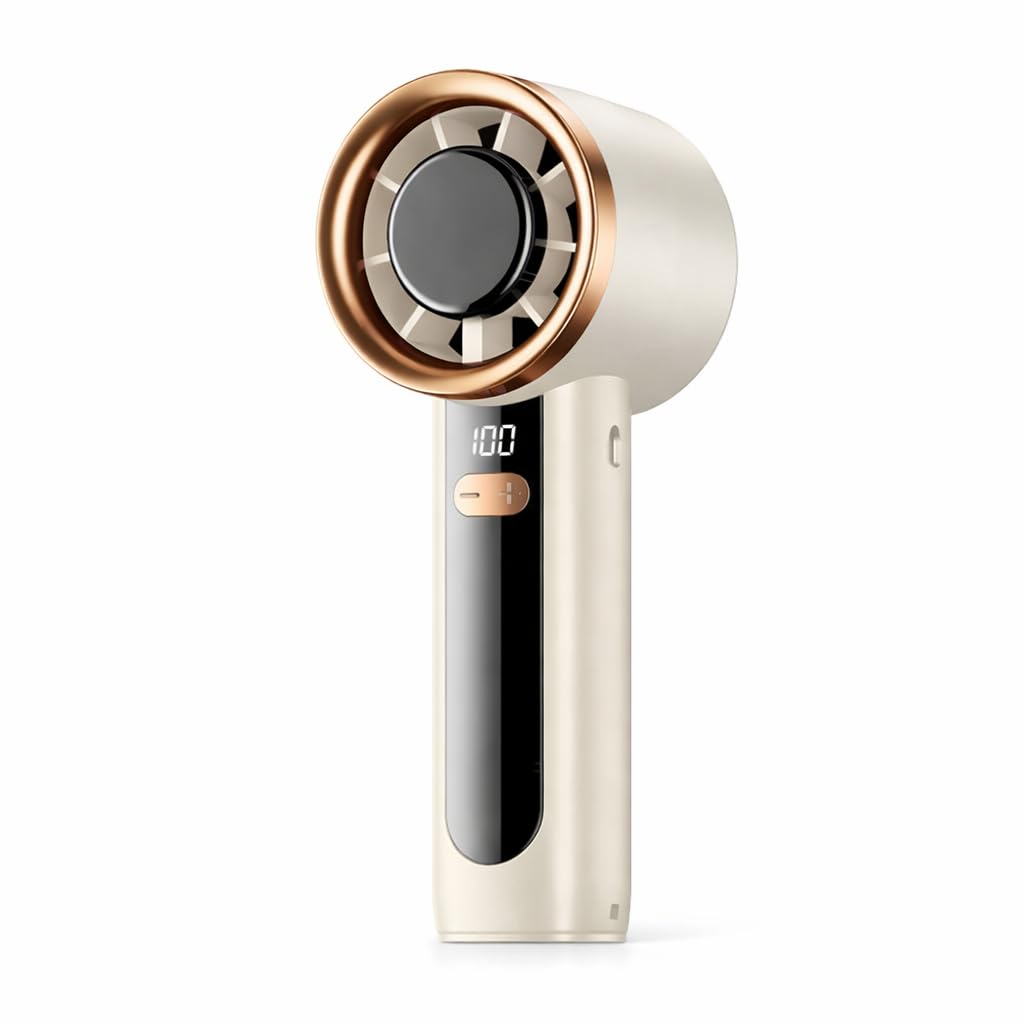 Nexlum 2-in-1 Portable Handheld Fan with Base, Beige