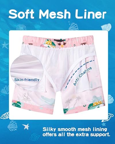 Image of SURF CUZ Boys Swim Trunks Toddler Swim Shorts UPF 50+ Bathing Suit for Boy Swimsuit Quick Dry Mesh Beach Boardshorts Swimwear