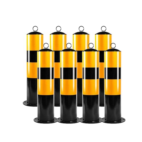 Cône de sécurité, bornes de sécurité Jaunes Robustes - Barrières de stationnement à revêtement en Poudre pour la Construction de Routes, la sécurité des parkings et la Gestion du trafic (paq