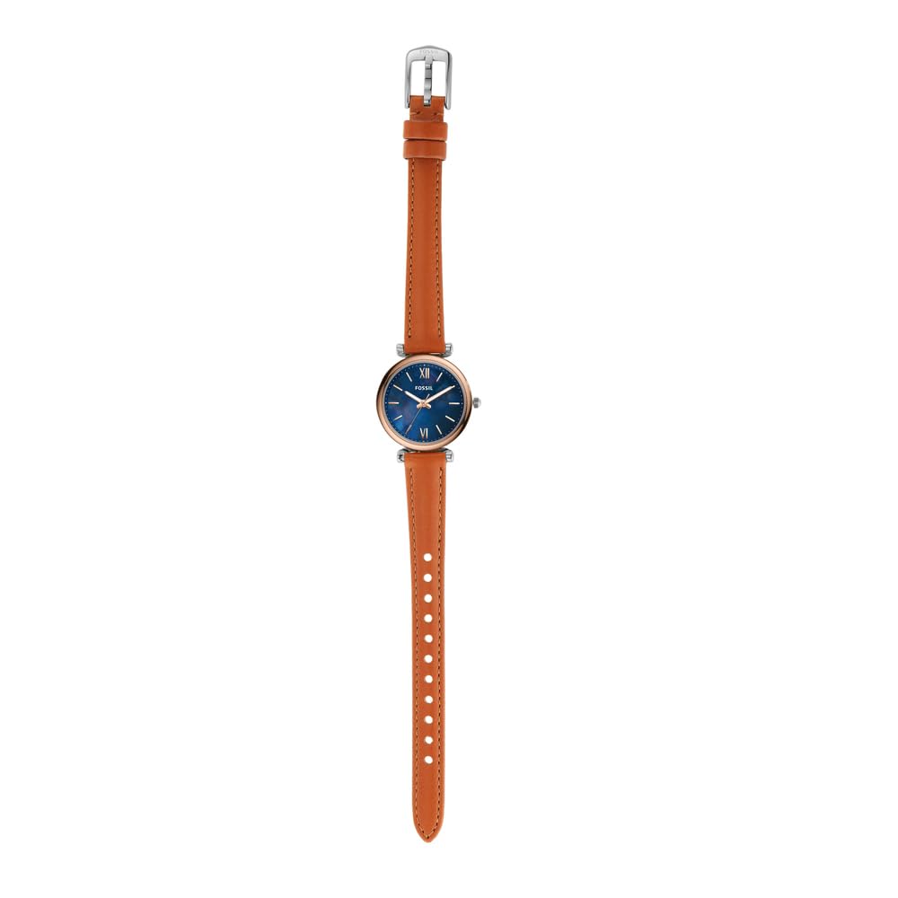 Fossil Carlie Mini Zegarek damski, mechanizm kwarcowy z paskiem ze stali szlachetnej lub skóry