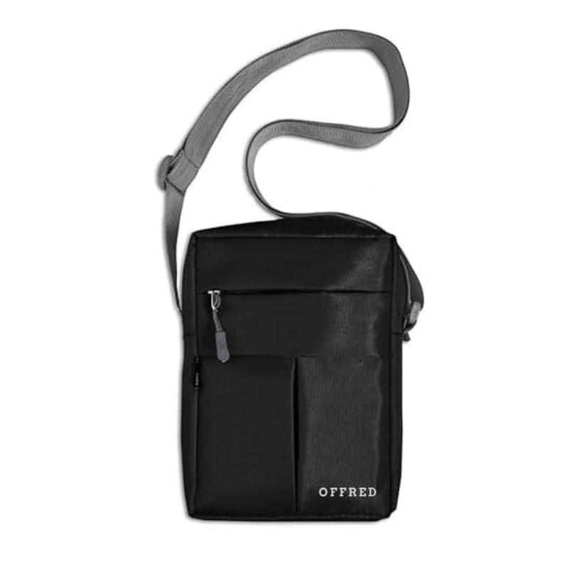 Nylon Sling Cross Body Travel Office Business Messenger one Side Shoulder Pouch Bag for Men and Women (Black)-image-33