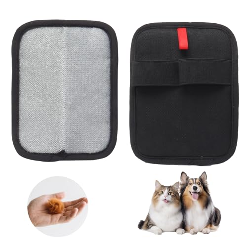 2 Stück Fellmagnet Handschuh für Haustiere, Doppelseitige Antistatische Reinigungshandschuhe, Wiederverwendbar für Katzen und Hunde, Reinigung,Fellpflege Für Glattes und Gesundes Fell (13*17)