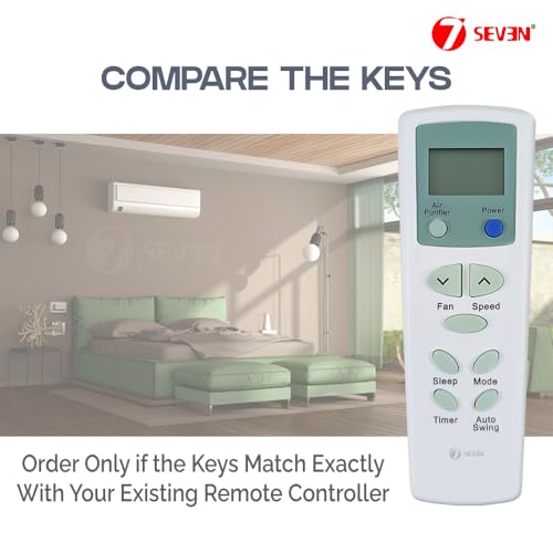 Image of 7SEVEN Compatible with Lg Ac Remote Control Original AKB73616103 Model 75 Suitable for Split Window Air Conditioner 1 1.5 2 Ton and Replicate of Genuine Remotes