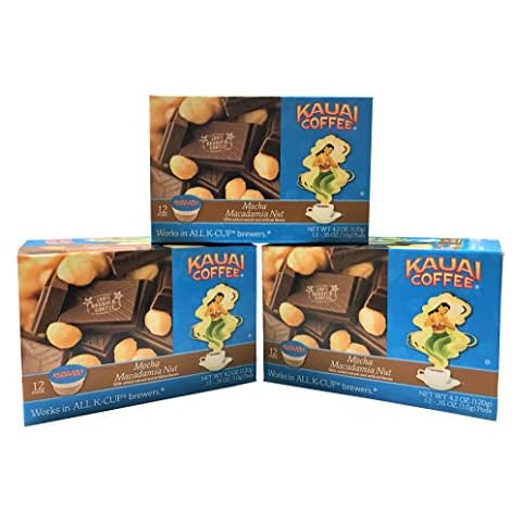 Kauai Coffee Single Serve Pods, Mocha Macadamia Nut - Arabica Coffee from Hawaii's Largest Coffee Grower, Keurig-Compatible Cups (36 Count) Cover