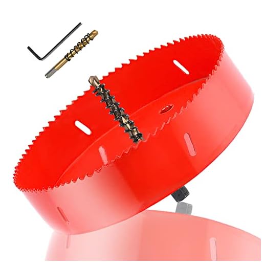 9 Inch Bi-Metal Hole Saw HSS Hole Cutter Heavy Duty for Drilling Wood Plastic Plywood Ceiling Thin Metal(230mm)