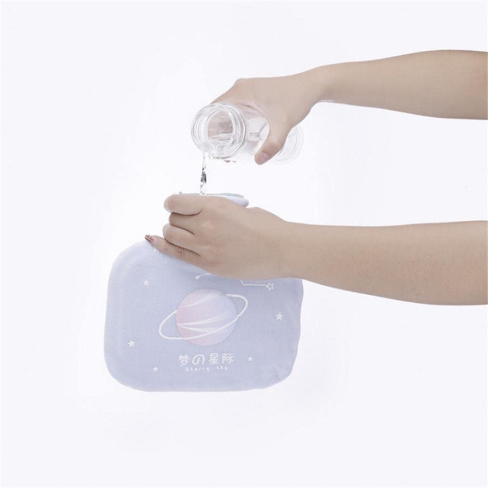 Borsa per acqua calda con copertura Planet Pattern 1000 ml in gomma per alleviare il dolore mani piedi più caldo regalo per donne ragazze - Mix - 4pc