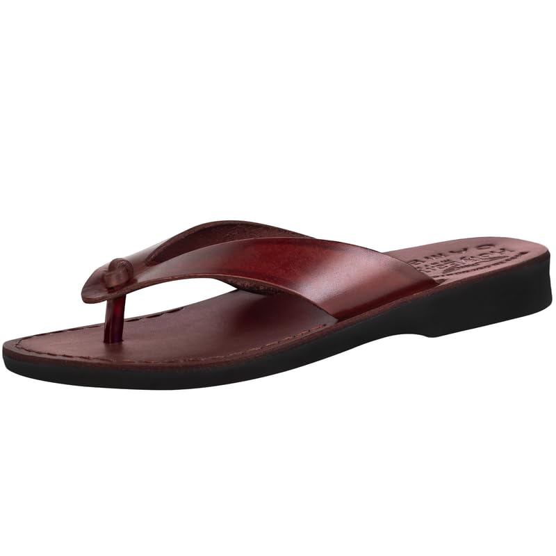 Holy Land Market Men/Women Biblical Jesus Leather Sandals/Slides From Jerusalem (Shepherd Style II)