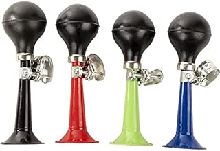 4 Pack Bike Horn for Adults, Kids with Rubber Squeeze Bulb, Outdoor Essentials, 4 Assorted Colors (7 x 2 x 2 in)