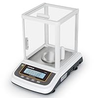 GOYOJO Feinwaage 0.001g, Hochpräzise Laborelektronische Analysewaage mit Einem Windschutz Ausgestattet Ideal für Industrie, Küche, Lebensmittel, Schmuck und Goldwägung und Zählung, 500gx0,001g