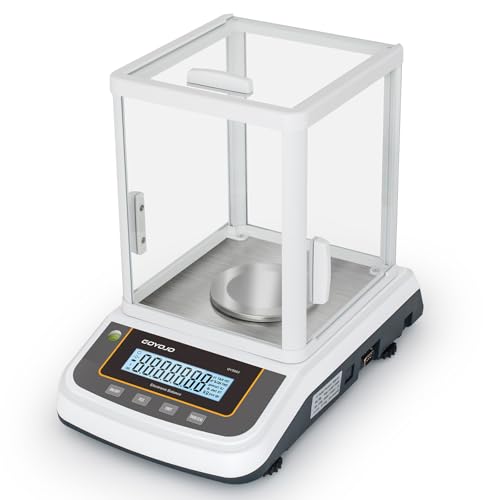 Bascula Precision 0.001g, Bascula Digital de Laboratorio Altamente Precisa Equipada con una Protección Contra el Viento paraLa Industria Ia Cocina Los Alimentos el Pesaje y Conteo de Joyas 500gx0.001g