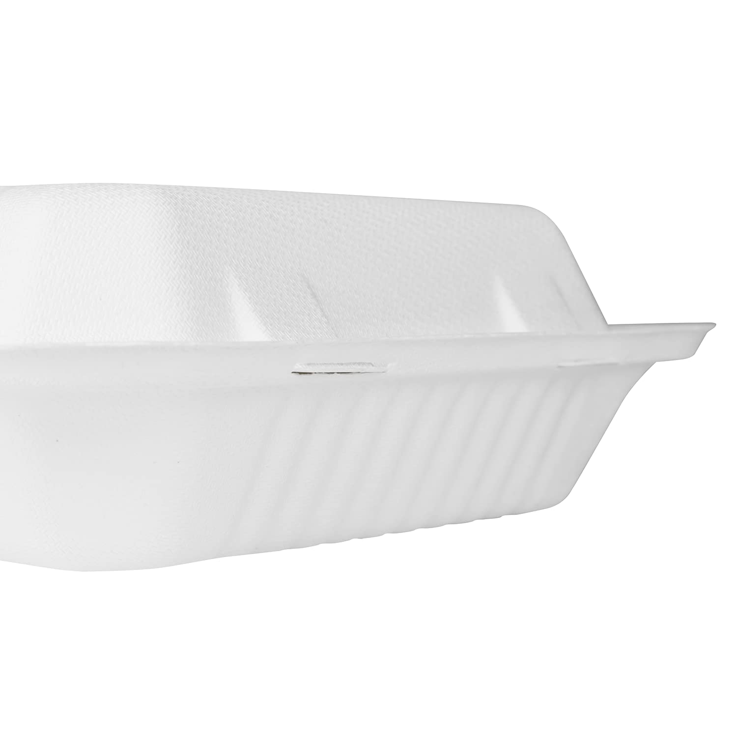 KARAT EARTH Contenedores compostables de bagazo con bisagras de 9 x 9 pulgadas, sin PFAS, 3 compartimentos, KE-BHC99-3CFF - 200 unidades