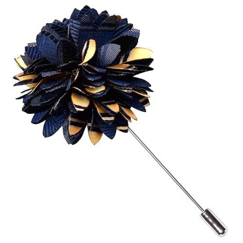 Image of GUSLESON 3.15 inch（8cm） Mens Stripe Tie and Lapel Pin Necktie Hankerchief Cufflinks Set for Men