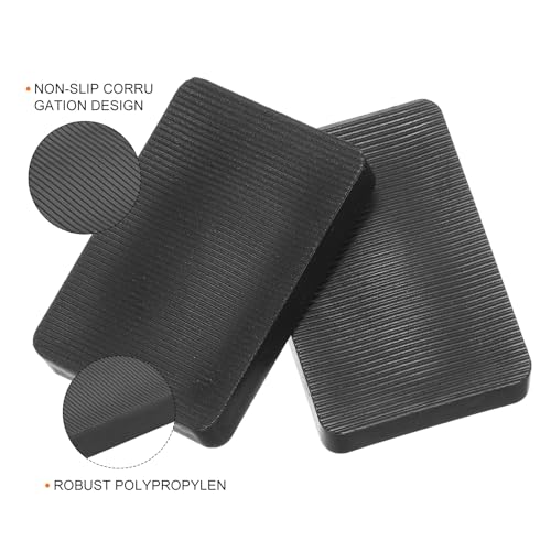 QUARKZMAN 20 Stück Unterlegplatten Kunststoff 60 x 40 x 10 mm Abstandhalter Fliesenkeile Distanzplatten Ausgleichsplatten Keile Distanzklötze Unterlegklotz Distanzhalter, Schwarz