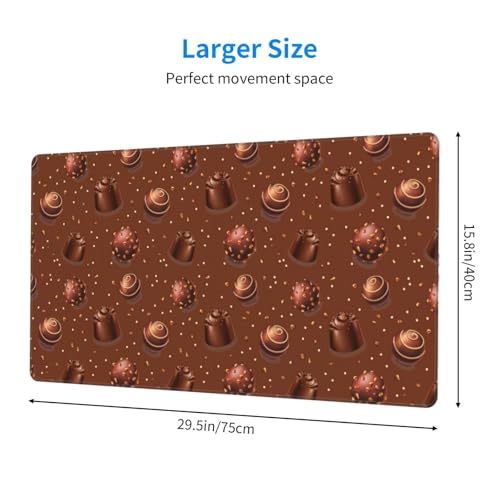 Alfombrilla de ratón grande e impermeable con diseño de chocolate 2