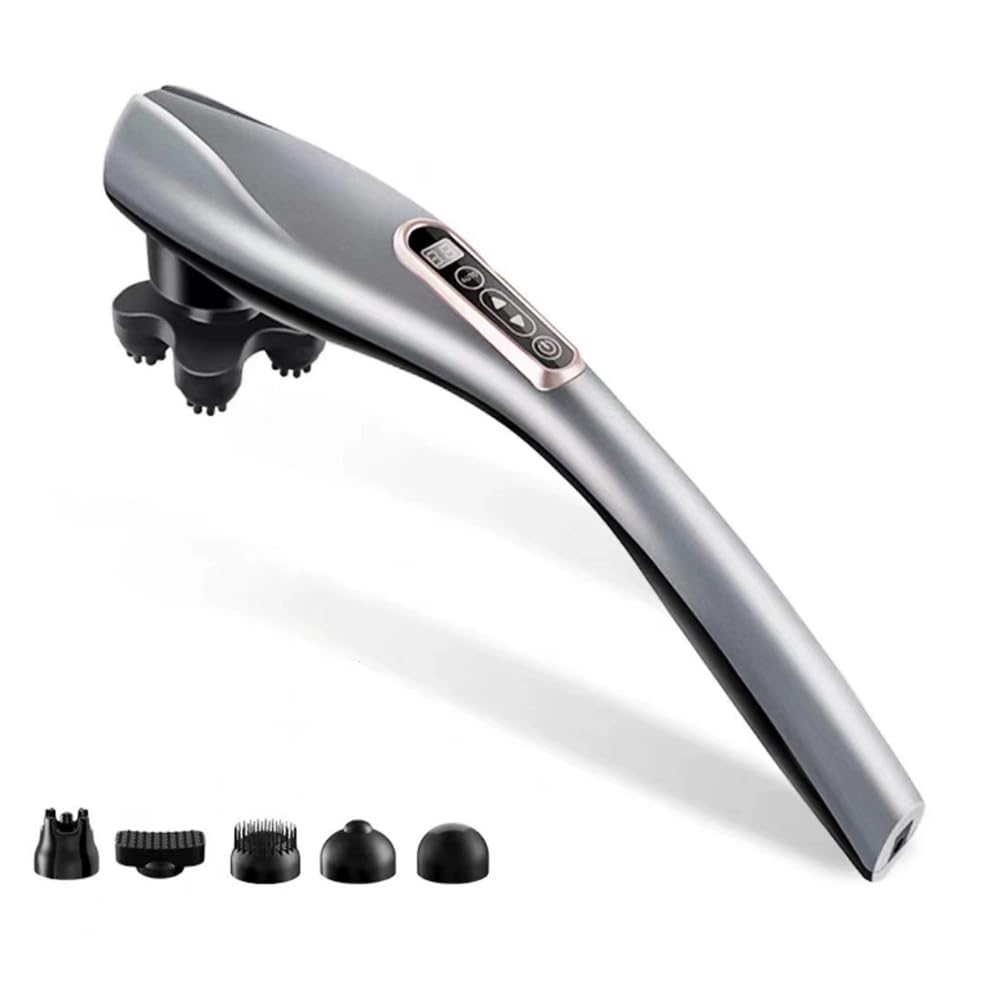 MultiiHandheld Massage LCD-Display 12 10 Geschwindigkeiten Kabelloser Massager Wiederaufladbar Vollkörper Muskelentspannung