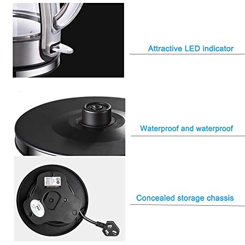 Tetera Eléctrica de Vidrio 1.2L con Apagado Automático miniatura 6