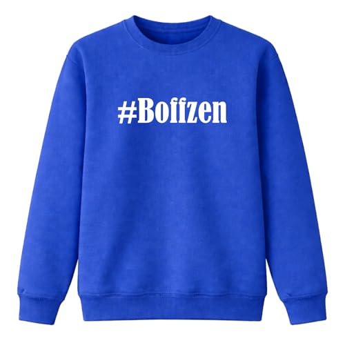 Sweat-shirt Hashtag Boffzen pour toute la famille en coton noir bleu blanc