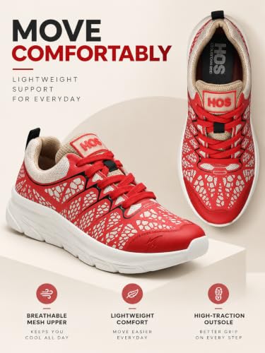 Image of HOS Mens Sports Shoes | Lightweight Running Shoes for Men | Breathable and Comfortable Footwear and Training