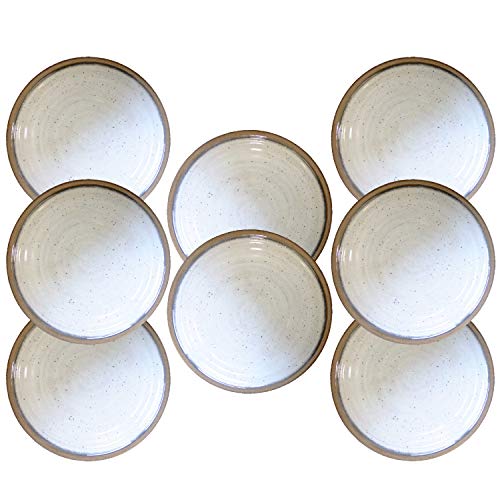 Auntie Morags Alfresco Cream Outdoor/Camping/BBQ - Plastic/Melamine Dinner Plates Sets (8)