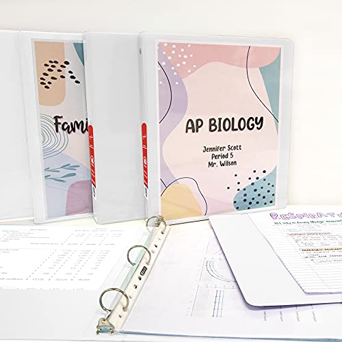 Image of BAZIC Products 1 /2 inch White 3-Ring View Binder, Round Ring, 12-Case | round rings, 1 /2 in White view 3-ring binder, 2 inside pockets, holds up to 100 sheets, Durable poly cover, 2 Pockets