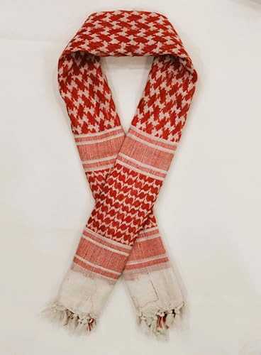 Image of Cotton Shemagh Keffiyeh Scarf - Lightweight Tactical Desert Head Neck Wrap, Sun Protection Outdoor Scarf for Summer Hiking