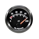 ESUPPORT Universal Car 52mm Pointer Oil Pressure Gauge Meter Kit Press PSI White LED Light Pointer Indicator Dail Display Electronic