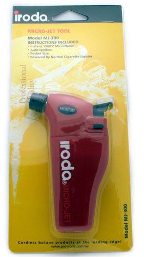 Iroda Mj-300 Micro-Jet Cordless Refillable Butane Torch (Black) #TOP1