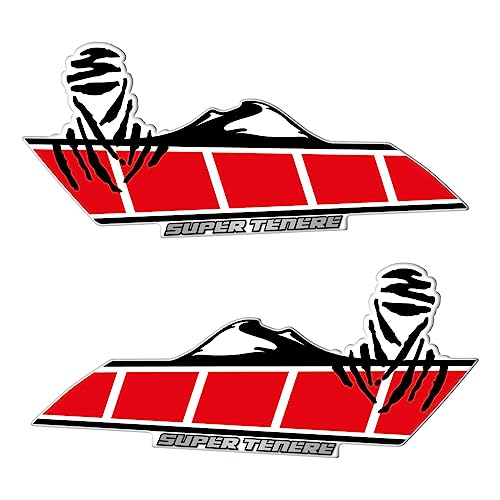Colorazione: rosso IRIDEA DESIGN Adesivi 3D lato serbatoio rosso 3D resinato compatibile con YAMAHA XT ZE SUPER TENERE 1200 2010-2022