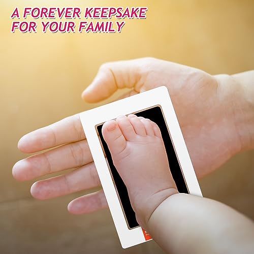 Outus OUTUS-TOUCH INK PAD-01 Newborn Baby Handprint And Footprint Paw Print Kit 4 Clean Touch Ink Pads 10 Imprint Cards Pet Inkless Infant Hand And Feet Stamp thumb #5