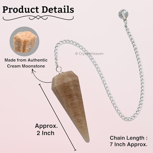 Image of Cream Moonstone Pendulum Dowsing Tool