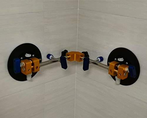 ZUOS Right Angle 90 Degree Countertop Seam Setter with 6" Suction Cup for Seam Joining & Leveling/Professional Countertop, granite, Stone, Marble Slab Installation. (2 PACK)