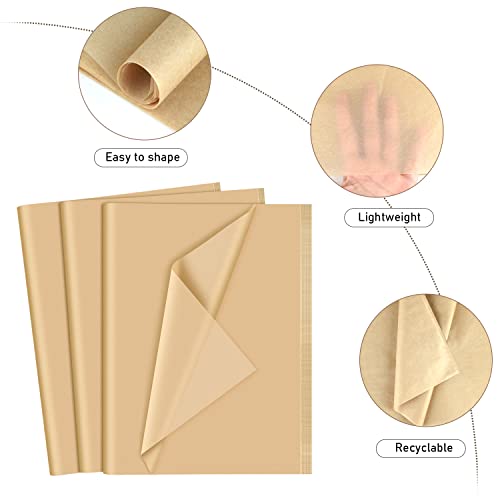 NEBURORA-120-Sheets-Kraft-Tissue-Paper-14-x-20-Inches-Brown-Wrapping-Tissue-Paper-Bulk-Kraft-Wrap-Paper-Sheets-for-Gift-Bags-Packaging-Floral-Filler-Crafts-Birthday-Christmas-Halloween-DecorKraft