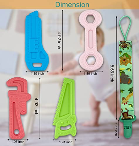Image of Baby Teething Toys, Silicone Baby Teether Chew Toys, BPA Free, Suitable for Infants Over 3 Months, Infant Molar Teether Toys, Soothe Babies Sore Gums Freezable