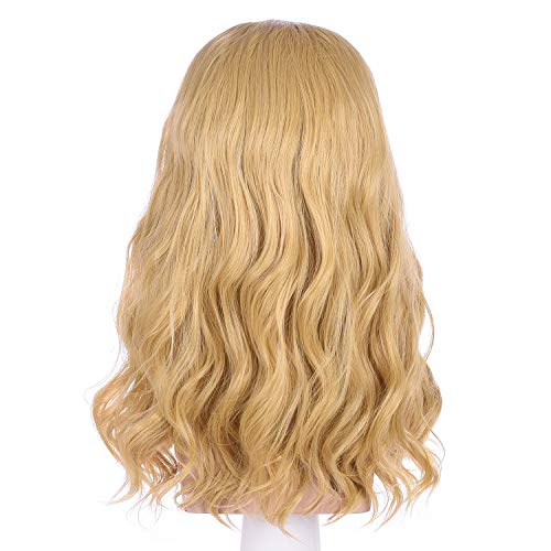 morvally Mens 80s Blonde Wavy Hair Wig Glam Rock-Rocker Wig for Male Halloween, Mullet Cosplay, Themed Costume Party