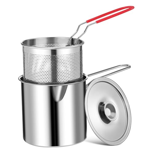 ARTSEWPLY Mini Juego De Freidora Olla Para Calentar Aceite Sartén De Acero Inoxidable Recipiente Para Aceite Olla Para Almacenar Freidora Profunda Con Tapa Sartén China Recipiente