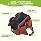 ALLSOPETS Hundetasche für Kleine Hunde Leichte Hund Tragetasche Haustiertasche Atmungsaktiv Bequem Katzentragetasche mit Leinenhaken für Reisen Outdoor Camping (Karamellbraun)