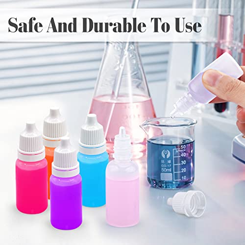 50 Pack 15ml Plastic Dropper Bottle Empty Dropper Bottles Squeezable Liquid Dropper Container with Screw Cap