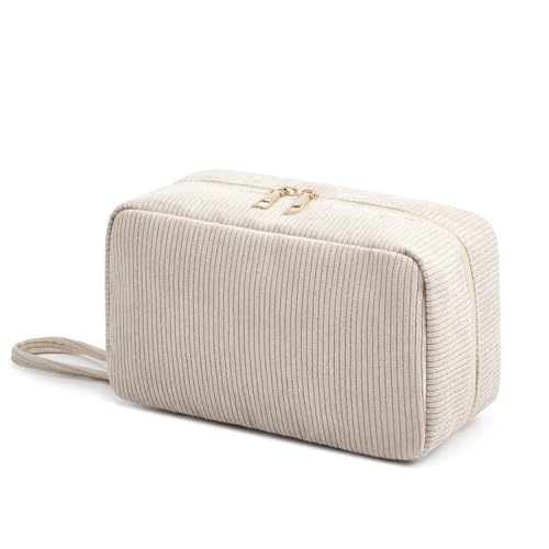 Jiliyote Kulturtasche Damen Cord Kosmetiktasche Damen Kulturbeutel Frau kosmetikbeutel Tasche Waschtasche für Mädchen Travel
