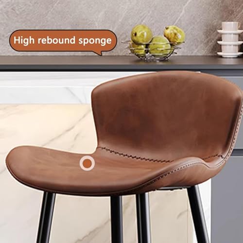 Tabourets de bar hauts chic en simili cuir gris durable XJBTBA